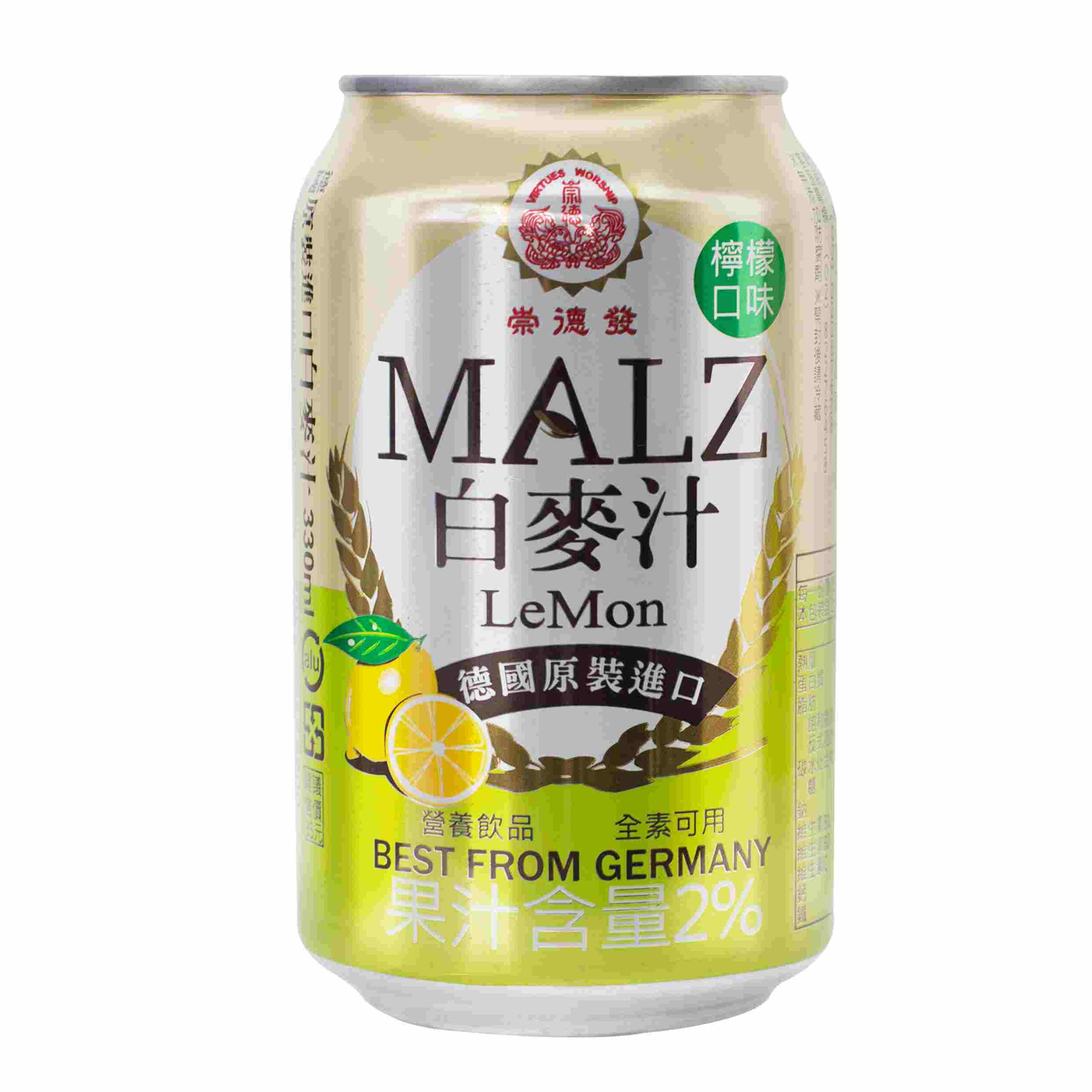 Image Lemon MALZ 崇德发柠檬白麦汁(铁罐) 330ml